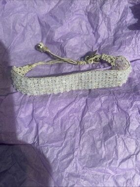 Rodrigo otazu White Beaded Adjustable Bracelet. Brand new.